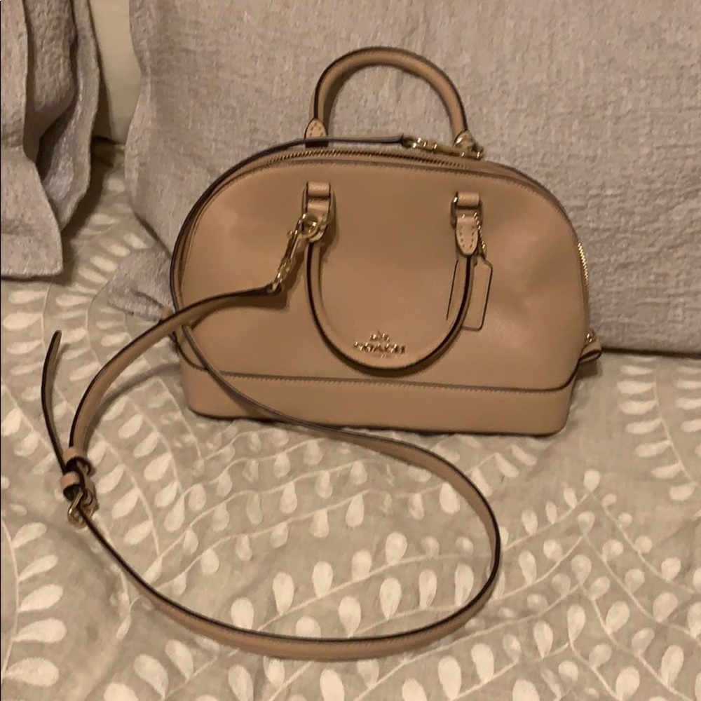 Nude coach purse